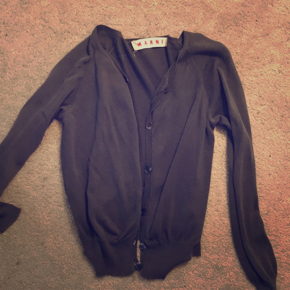 Marni Charcoal gray cardigan fits small